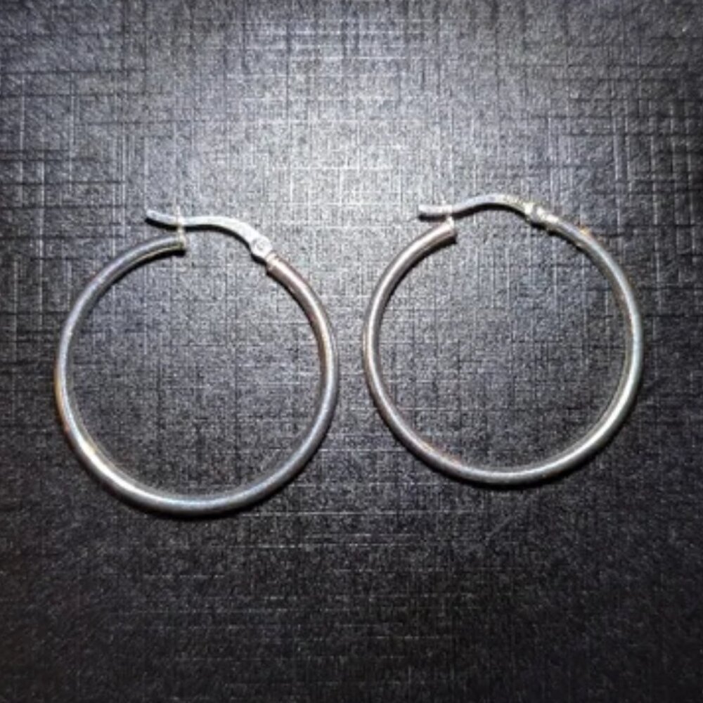Silver Hoop Earrings 925